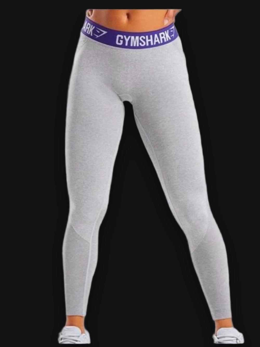 🦋 Gymshark Heathered Grey & Purple Dry Flex Leggings 🦋